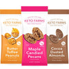 Keto Farms, Keto Snacks, Candied Nuts (1-2g Net Carb) [Variety Pack] 1 Ounce, 6 Count | Keto Friendly Candy, Sweets and Desserts - Zero Sugar Added, Low Carb Snacks, Satisfies Sweet Cravings