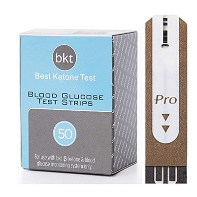 BKT Glucose Blood Test Strips 50ct Vial for Any TD-4279 Blood Meter • 100% Compatible with The Old Keto-Mojo TD-4279 Bluetooth & Non-Bluetooth Meters