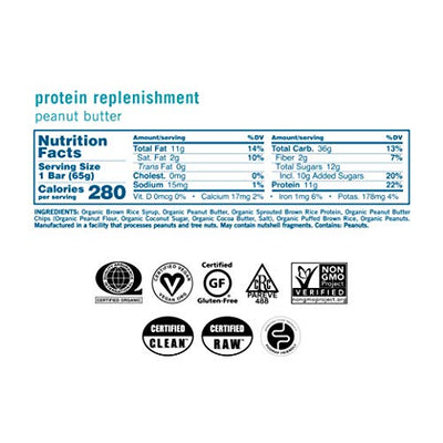 GoMacro MacroBar Organic Vegan Protein Bars - Peanut Butter (2.3 Ounce Bars, 12 Count)