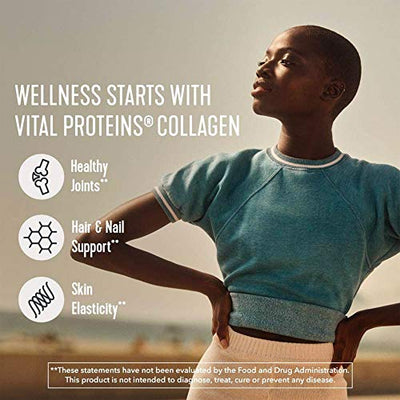 Vital Proteins Collagen Peptides Powder Supplement (Type I, III), for Hair, Nails, Skin and Joint Health, Hydrolyzed Collagen, Non-GMO, Dairy and Gluten Free, 20g per Serving - Unflavored