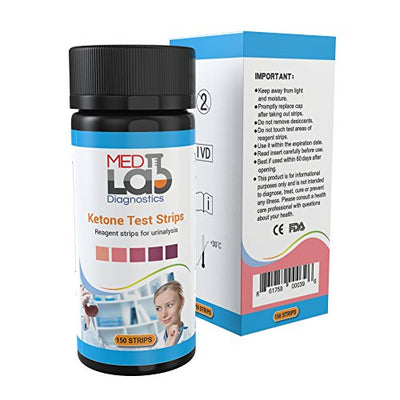 Ketone Strips Keto Test(150 ct) for Ketone Urine Testing. Ketosis Test Strips for Keto Diet, Paleo, Ketogenic, Atkins, Low Carb Diet