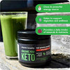 Greens for Keto - Berry Flavor Raw Greens Powder - only 3g net Carbs per Serving - Plant Based Food Fruit & Vegetable Blend - Vitamin Bounty