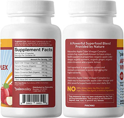 Paleovalley Apple Cider Vinegar Complex - 6 Pack