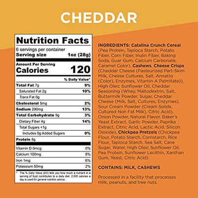Catalina Crunch Mix Cheddar Keto Snack Mix | Keto Friendly, Protein Snacks, 6oz (Pack of 3)