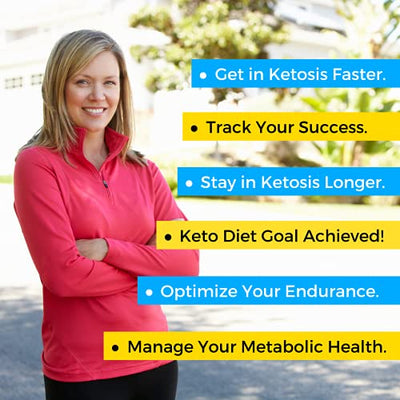 Ketone & Glucose Complete Blood Testing Meter Kit by BKT - The Trusted Way to Stay in Ketosis & Blood Sugar Control for Weight Management Success
