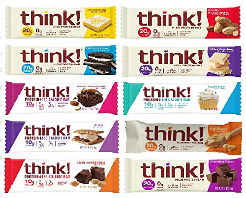 ThinkThin High Protein Super Variety Pack, 2.1 Ounce (Pack of 10)