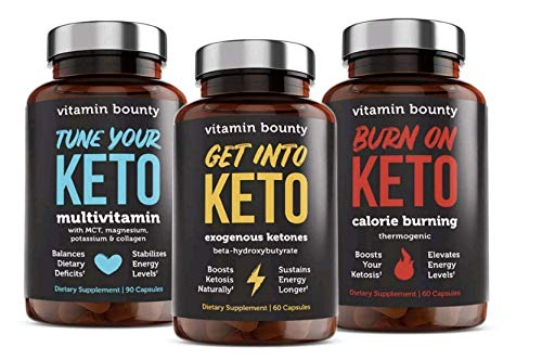 Keto Essentials Bundle - Get into Keto, Tune Your Keto & Burn on Keto - Vitamin Bounty