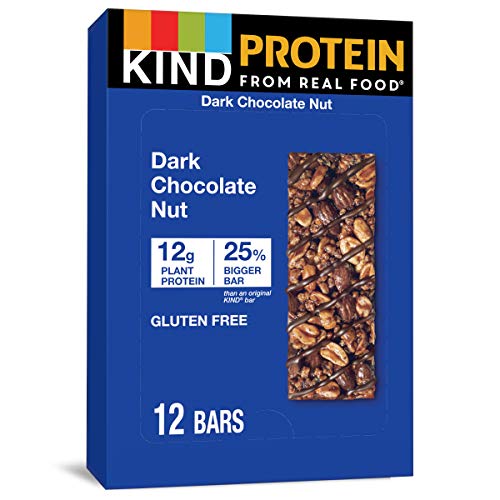KIND Protein Bars, Double Dark Chocolate Nut, Gluten Free, 12g Protein,1.76 Ounce (12 Count)