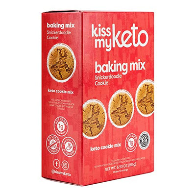 Kiss My Keto Baking Mix — Snickerdoodle Cookie | Low Sugar (1g), Low Carb Baking Mix (2g Net) | Corn Fiber & Gluten Free, No Artificial Sweeteners, No Sugar Alcohols — Fresh Home-Baked Low Carb Cookies (12 Cookies)