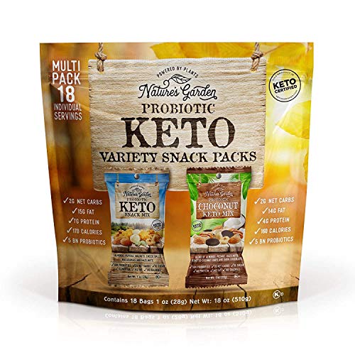 Nature's Garden Keto Variety Snack Packs - All Natural & Fresh Flavor - Heart-Healthy Delicious - Premium Quality - Best Healthy for Kids & Adults 18oz (Pack of 1)