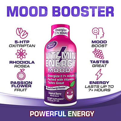 (8-Pack, 2 of Each) VitaminEnergy™ Shots - Mood+, Focus+, Immune+, Energy+ | Energy Lasts up to 7+ Hours* | Keto Drink Friendly 0 Carb, 0 Sugar, 0 Calories