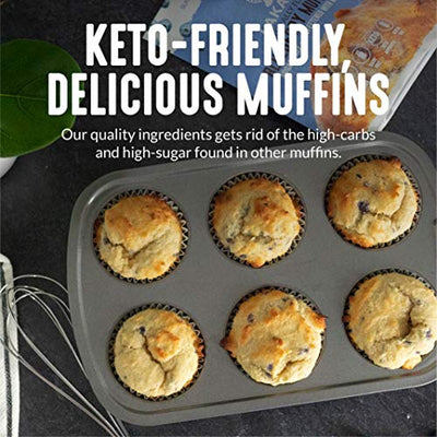 Lakanto Blueberry Muffin Mix - Sugar Free, Naturally Flavored, Healthy Keto Friendly, Sweetened with Monkfruit Sweetener, 3 Net Carbs, Gluten Free, Breakfast Food, Easy to Make (12 Servings)