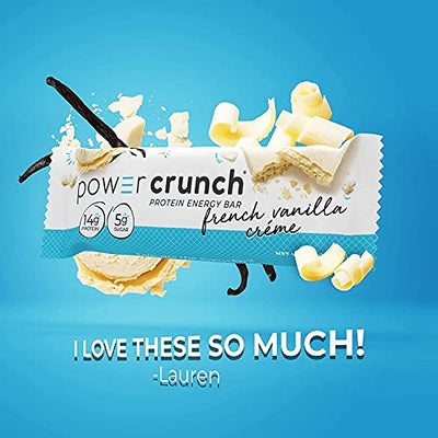Power Crunch Protein Energy Bar, French Vanilla Creme, 12 pk 1.4 oz (40 g)(Pack of 1)