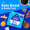 Genius Keto Coffee Pods by VitaCup with MCT Oil, Turmeric & Vitamins B1, B5, B6, B9, B12, D3 for Energy & Focus in Recyclable Single Serve Pod Compatible with K-Cup Brewers Including Keurig 2.0, 16 Ct