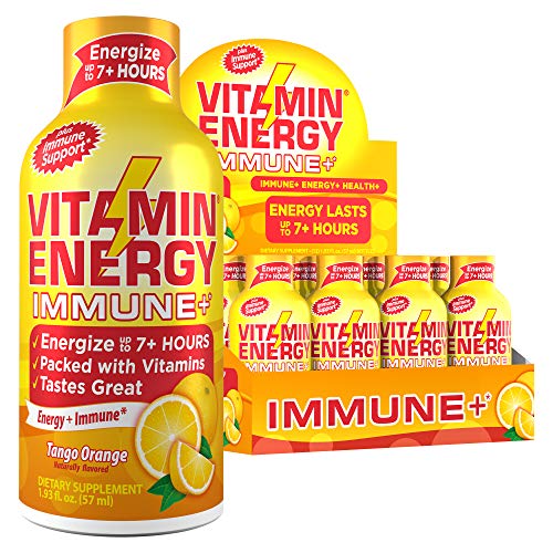 (12 Pack) Vitamin Energy® Shots – Energy Lasts up to 7+ Hours*, Supports Immune Health*, Great Tasting Tango Orange, Keto Friendly 0 Sugar / 0 Carbs