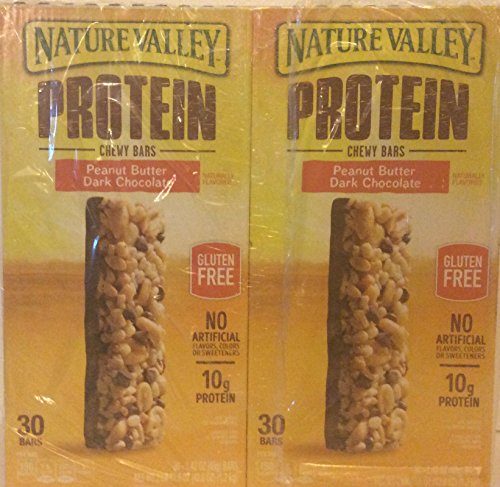 Nature Valley Peanut Butter Dark Chocolate Protein Chewy Bars (2 Super Saver Pack 30ct Each Box 1.42oz Each bar)