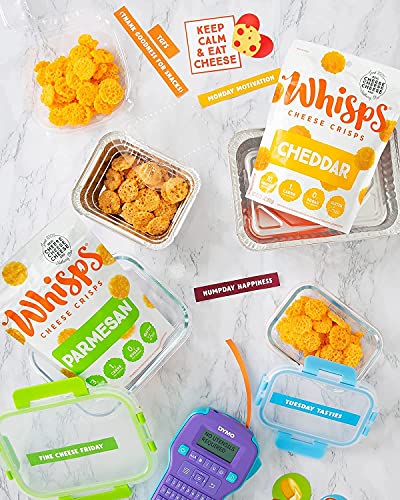 Whisps Parmesan - Cheddar - Tangy Ranch - Nacho All Natural Cheese Crisps - 4 Flavor Variety Pack - Great Tasting Healthy Snack - Keto Friendly - High Protein - Low Carb - Gluten & Sugar Free - 12 Count (0.63oz)