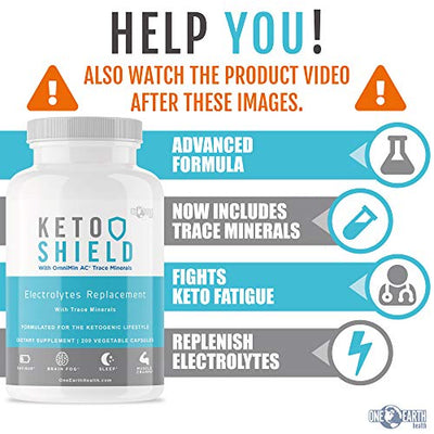 Keto Diet Electrolyte Supplement (200 Count) - Keto Vitamins Electrolyte Capsules Maxed Out with Magnesium, Sodium, Calcium, Potassium and Trace Minerals. Advanced Formula.