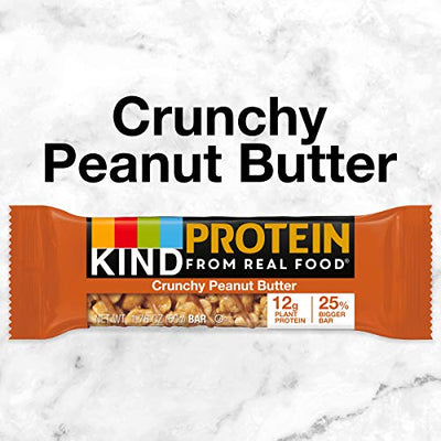 KIND Protein Bars, Crunchy Peanut Butter, Gluten Free, 12g Protein, 12 Count, 21.12 Oz