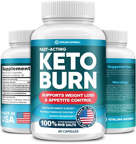 Keto Diet Pills with Pure BHB Exogenous Ketones - Effective Keto Burn Made in USA - Advanced Keto Supplement for Ketosis Support - Rapid Keto Weight Loss Pills for Energy Boost & Fat Burn - Keto BHB