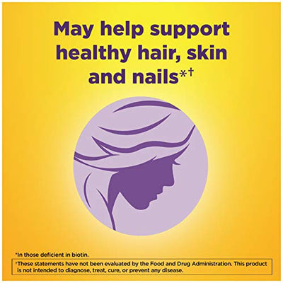Nature Made Hair, Skin & Nails with 2500 mcg of Biotin Softgels, 120 Count Value Size for Supporting Healthy Hair, Skin and Nails