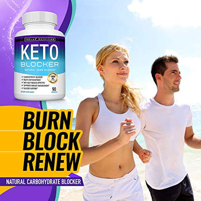 Keto Blocker Pills White Kidney Bean Extract - 1800 mg Natural Ketosis, Support Keto Diet, for Men Women, 90 Capsules, Toplux Supplement
