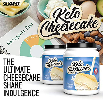 Keto Cheesecake Shake Mix - Delicious Low Carb, Ketogenic Diet Gluten Free Powder Mix - Meal Replacement - Blend, Shake, and Bake – New York Style - 20 Servings