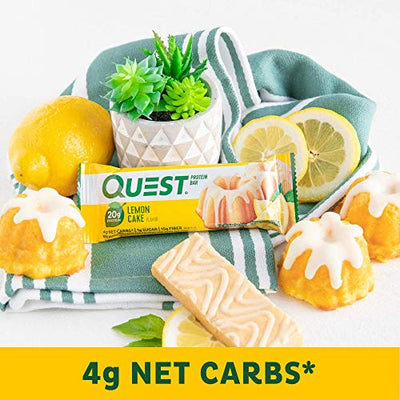 Quest Nutrition Protein Bar, Lemon Cake, 12 Count
