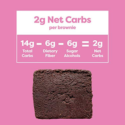 Kiss My Keto Brownie –– Protein Based Brownies | Low Sugar, Low Carb (2g Net) Keto Desserts and Snacks | Gluten Free, Low Carb Snacks –– Made with Pea Protein & Collagen (6-Pack)
