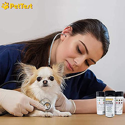 Urine Test Strips Ketone Glucose Strips for Dogs and Cats Urinalysis (50 Strips) Monitoring and Avoid UTI by Advocate Pettest