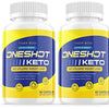 (2 Pack) One Shot Keto Pills Oneshot Keto Fat Advanced Weight 1 Shot Formula Supplement As Seen on TV, Exogenous Ketones for Rapid Ketosis (120 Capsules)