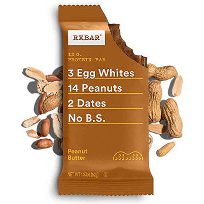 RXBAR, Peanut Butter, Protein Bar, 1.83 Ounce (Pack of 4), High Protein Snack, Gluten Free