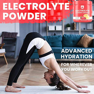 KEPPI Keto Electrolytes Powder - 50 Servings No Sugar or Carbs - Advanced Hydration Raspberry Lemonade Electrolyte Supplement, Boost Energy Without Sugar