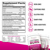 Multi Collagen Burn: Multi-Type Hydrolyzed Collagen Protein Peptides with Hyaluronic Acid, Vitamin C, SOD B Dimpless, Types I, II, III, V and X Collagen, Caffeine-Free, Unflavored, 30 Servings