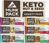 Munk Pack Keto Nut & Seed Bar, <1g Sugar, 3g Net Carbs, Keto Snacks, No Added Sugar, Plant Based, Gluten Free, Soy Free (Variety 6 Pack)