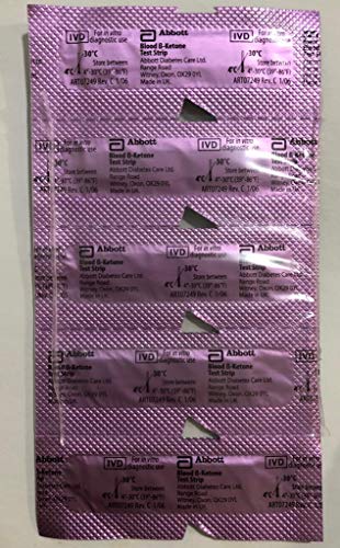 Precision Xtra Blood Ketone Test Strips, Unboxed, Sealed- 20 EA