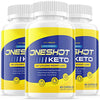 (3 Pack) One Shot Keto Pills Oneshot Keto1 Shot Fat Advanced Formula Supplement As Seen on TV (180 Capsules)