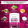 Multi Collagen Burn: Multi-Type Hydrolyzed Collagen Protein Peptides with Hyaluronic Acid, Vitamin C, SOD B Dimpless, Types I, II, III, V and X Collagen, Caffeine-Free, Unflavored, 30 Servings