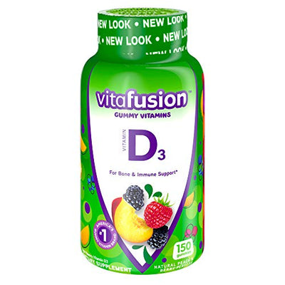 Vitafusion Vitamin D3, 50mg, Peach, Blackberry, Strawberry, 150 Count