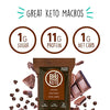 BHU Keto Bars - 1g Net Carbs, 1g Sugar - Organic Refrigerated Snacks made with Clean, Gluten Free Ingredients - 8 pack (Double Dark Chocolate Cookie Dough)