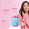 (2 Pack) Biotin Gummies 10,000mcg for Healthy Hair, Skin, Nails - Vegetarian, Pectin-Based, Non-GMO - Hair Nails and Skin Vitamins for Men, Women, Kids - 120 Biotin Gummies for Hair Growth