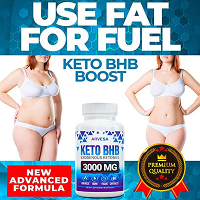 (2 Pack) Keto Pills - 5X Potent - Advanced Keto Burn Diet Pills - Best Exogenous Ketones BHB Supplement for Women and Men - Boost Energy and Metabolism - Made in USA