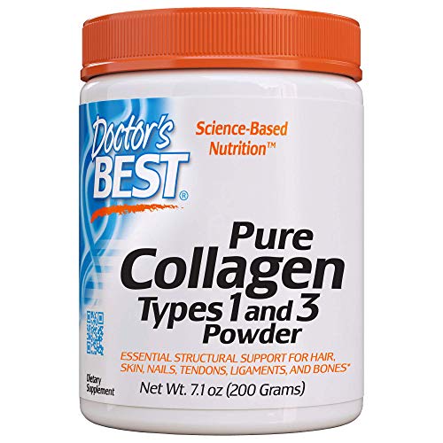 Doctor's Best Pure Collagen Types 1 & 3, Promotes Healthy Skin Hair & Nails – Bone & Joint Support, 7.1 oz (200g)