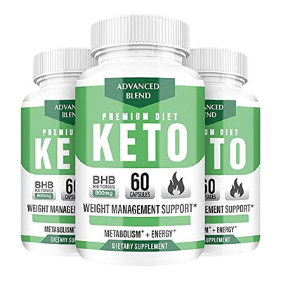 (3 Pack) Premium Diet Keto Pills - Premium Diet Keto 800MG - Premium Diet Keto Advanced Blend (180 Pills - 3 Month Supply)
