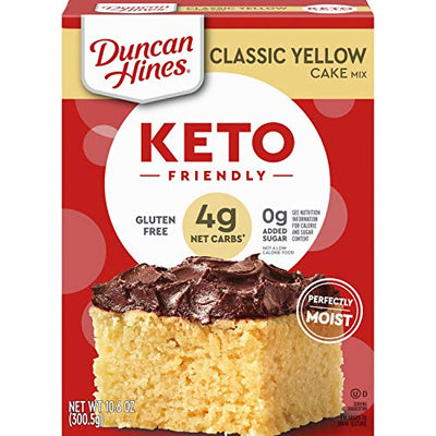 Duncan Hines Keto Friendly Classic Yellow Cake Mix, Gluten Free, Zero Sugar Added, 10.6 oz.