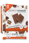 Power Crunch Whey Protein Bars, High Protein Snacks with Delicious Taste, Peanut Butter Fudge, 1.4 Ounce (12 Count)