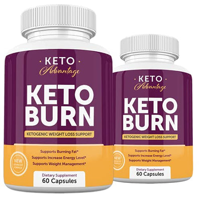 (2 Pack) Keto Advantage Keto Burn Pills, Keto Advantage Weight Management Support, 120 Capsules (2 Months Supply)