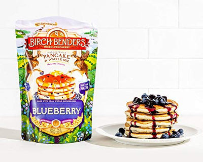 Blueberry Pancake & Waffle Mix By Birch Benders, Made With Real Blueberries, Just Add Water, Non-Gmo, Dairy Free, Just Add Water, 3 Pack (14 Oz Each)