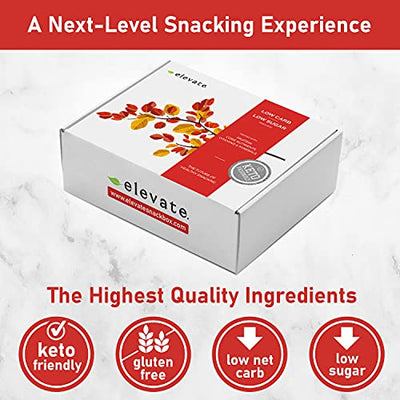 KETO Snack Box Care Package [15 Count] Mix Of Low Carb (5g or less), Low Sugar (2g or less), Gluten Free Snacks, A Gift Box Of High Fat, High Protein Keto Friendly, The Perfect Gift For All Occasions