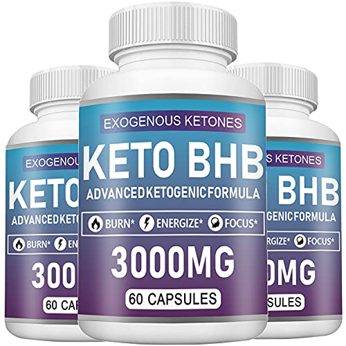 Keto BHB Diet Pills 3000 Mg- Advanced Weight Loss Supplements- Keto Pills Burn Fat Instead of Carbs- 30-Day Supply